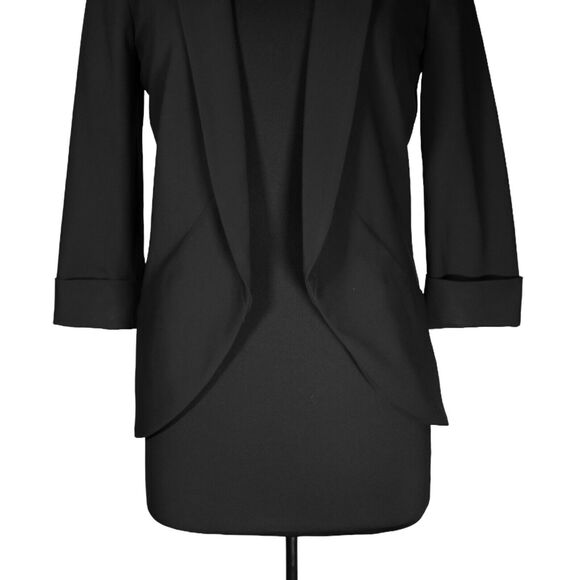 Banana Republic Women's Jacket Black Stretch Open Front Lined Blazer 4 NWT - Picture 5 of 8